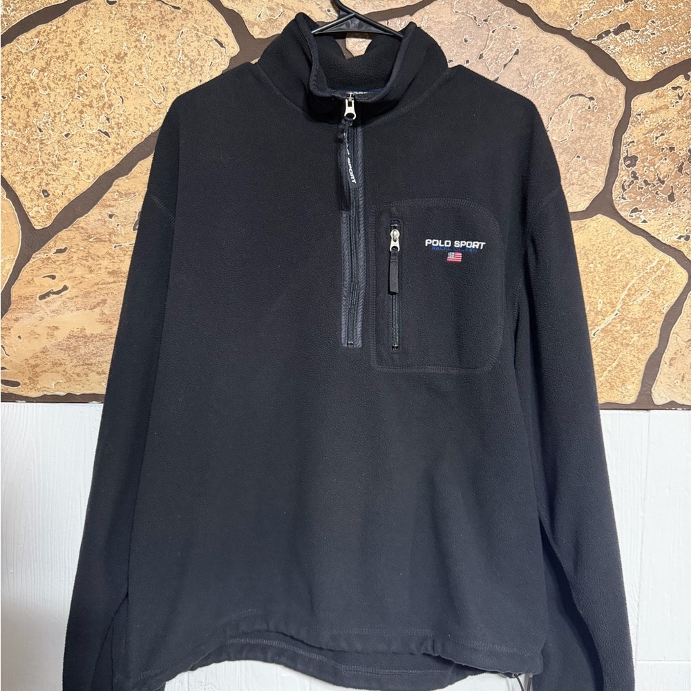 Polo by Ralph Lauren Polo Sport Black Fleece Half-Zip